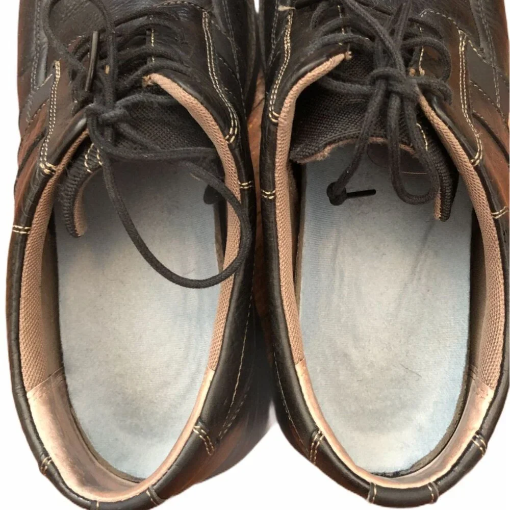 Clarks Espace Men’s Size 13M Casual Lace Up Oxford Brown Leather‎ Shoes Durable